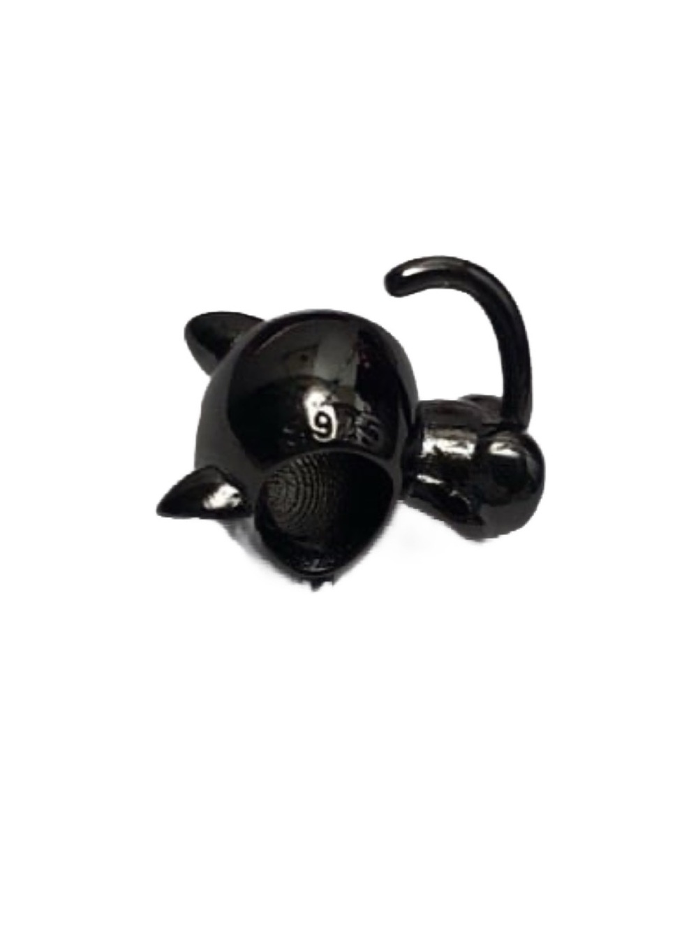 S925 Black Cat Charm with Pink Heart - NWOT - Picture 3 of 5